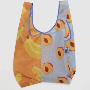 BAGGU DEADSTOCK Standard Reusable In Smoothie Peaches & Bananas Graphic Pattern‎